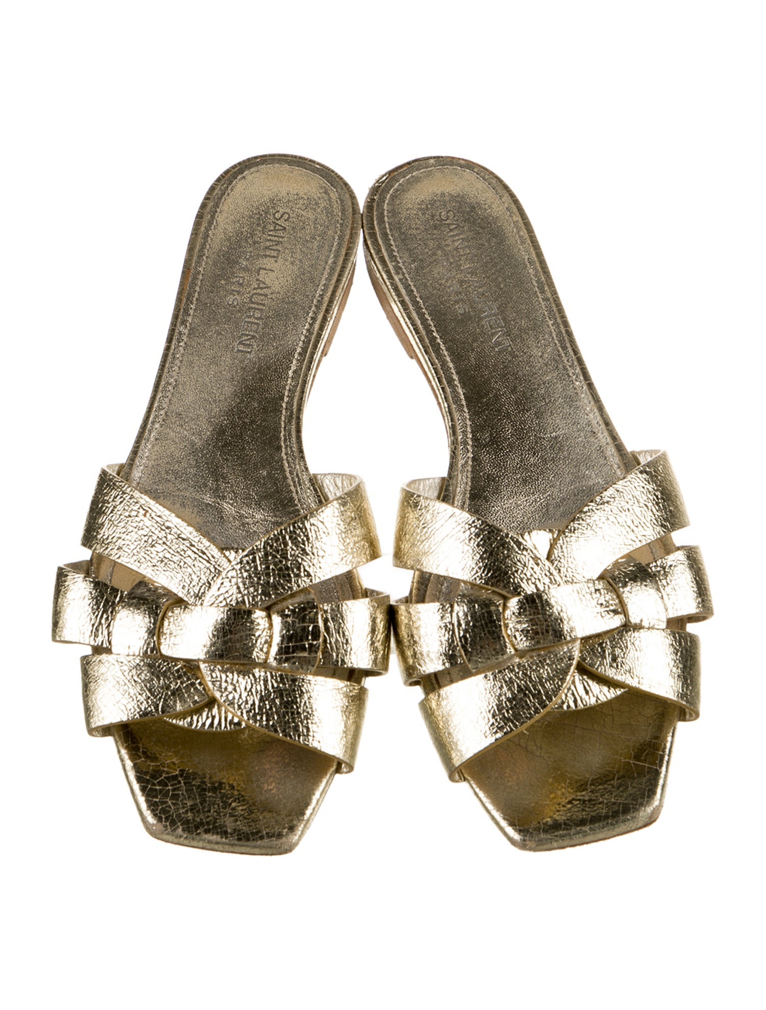 Saint Laurent Leather Slides